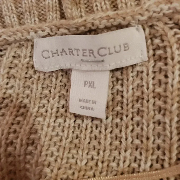 CHARTER Club cardigan/coat/jacket in creamy tan Size XLP - Picture 4 of 4